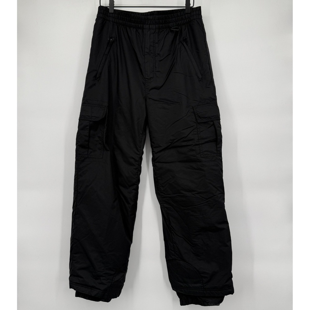 Sport Essentials Snow Pants Mens Medium Black Insulated Waterproof Cargo Winter
